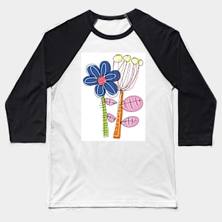 Post modern flowers Baseball T-Shirt